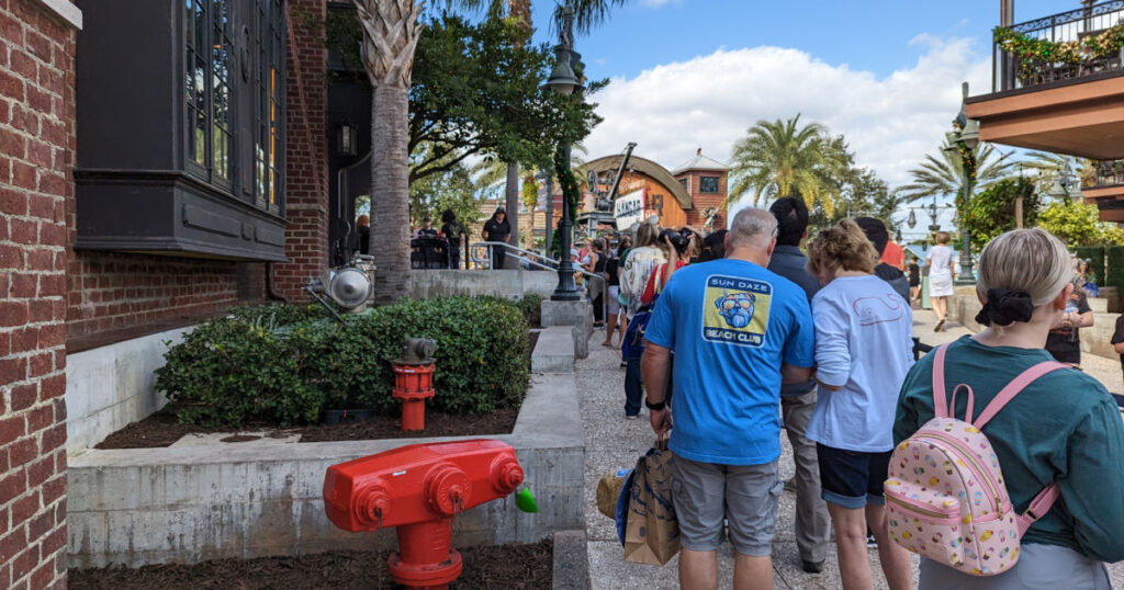 Line Outside Gideon's Bakehouse at Disney Springs