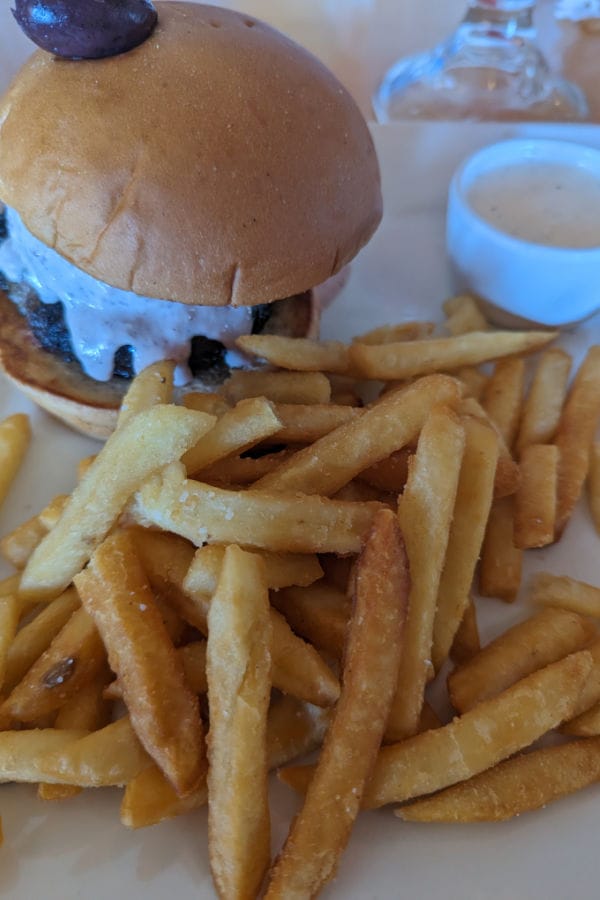 Lamb Burger and Fries