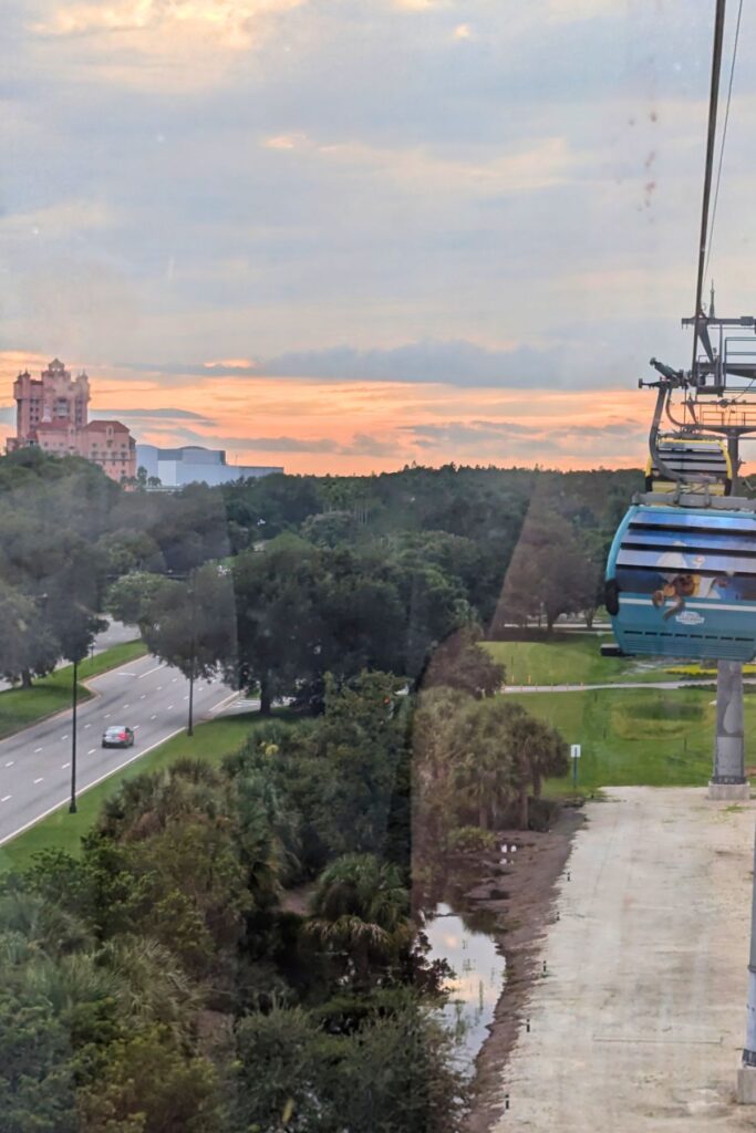 View From Inside the Disney Skyliner